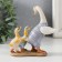 Polystone souvenir "Goose with gosos in swimming costumes" 11x6x11.5 cm