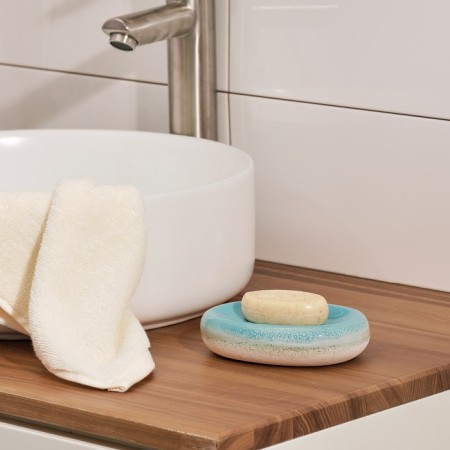 Soap dish, 10.5x13.5x3.5 cm, blue color-1