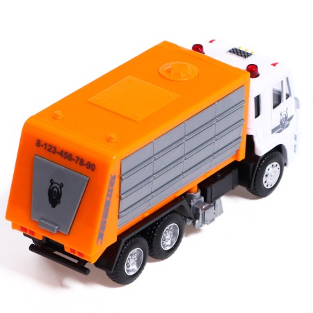 Metal truck "KAMAZ. Garbage truck ", 1:54, inertial-2