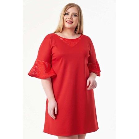 Women's dress, size 54, red color