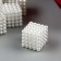 Beads for creativity plastic "lamb pearl cube" set of 15 pcs 1.4x1.4x1.4 cm