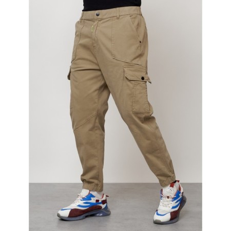 Cargo jeans men, size 54, beige color-9