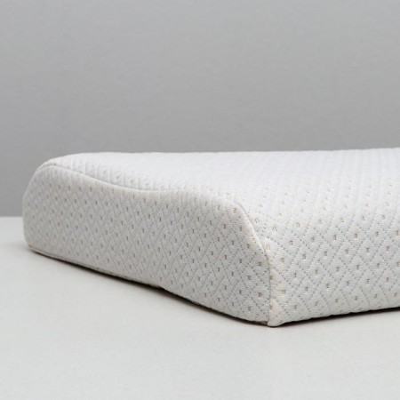 Orthopedic pillow NT PS-07 "Massage", for adults, with a memory effect and a recess under the shoulder, 55x36 cm, rollers 10/7 cm-3