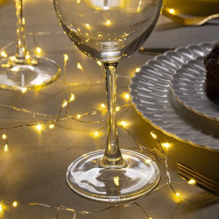 Garland "Mishura" 5 m Rosa, IP20, silver thread, 200 LED, glow warm white, 12 V-1