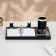 Table set 4V1 with a business card holder, black tree