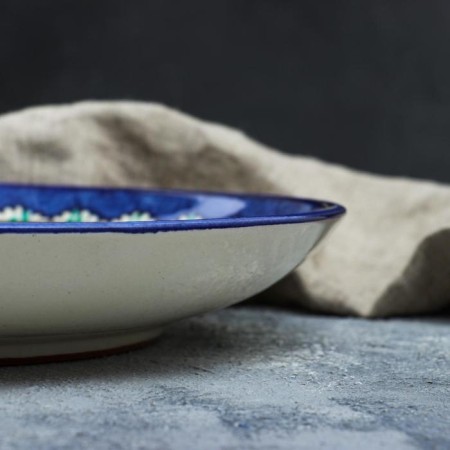 Largan Rishtan ceramics "Patterns", 31 cm, blue-5