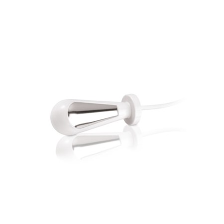 Anal traffic jam Mystim tristan, electrical stimulation, white color, 7.5 cm, d = 3 cm-1