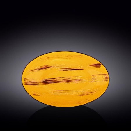 Oval dish Wilmax England Scratch, size 30x19.5x7 cm, yellow color