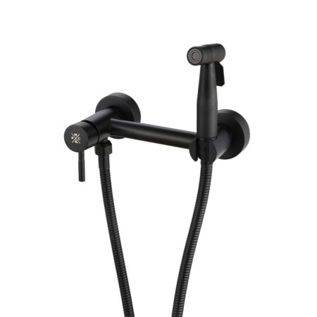 Fixer for the bidet "RMS" SUS129BL-5-2, with a hygienic shower, stainless steel, black