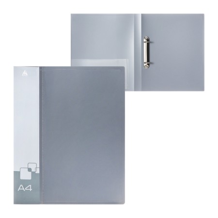 Folder on 2 rings A4, Calligrata, 27 mm, 700 μm, internal and end pocket, gray-4