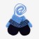 Mittens double for a boy, color mix, 1-2 years old