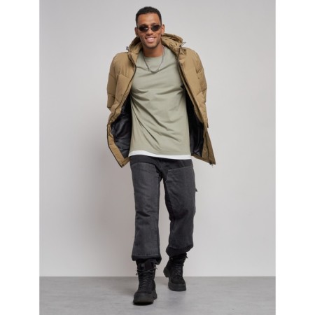 Extensive male winter park, size 54, beige color-11
