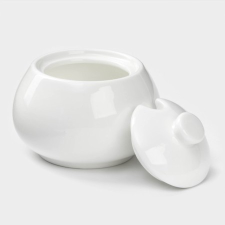 Porcelain sugarian with a Wilmax lid, 210 ml, white color-1