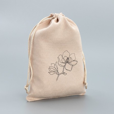 Bag gift suede "Flower", 13 x 18 cm +/- 1.5 cm-1