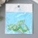 Decor for creativity plastic "Sailor Green" with gold 2.9x2.3 cm