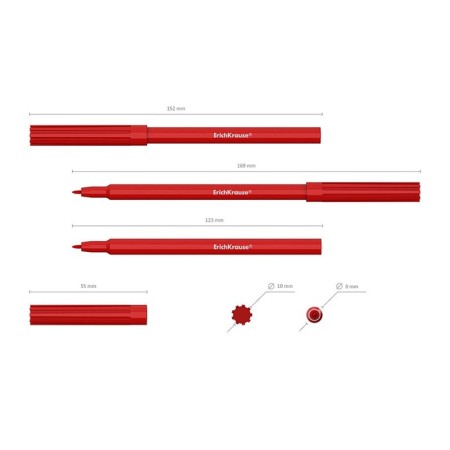 Flomasters 6 colors, Erichkrause ArtBerry, Knot, 1-2 mm, mix-2