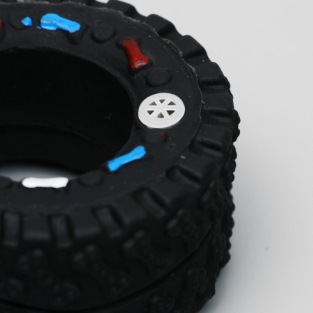 Toy toy "tire" for dogs, 8 cm, black-2