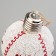 A set of Christmas tree balls “Red snowflakes and deer” 2 pcs., Battery, 1 LED, glow warm white