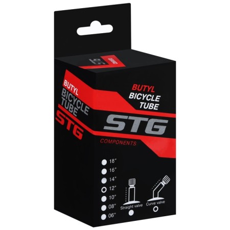 Cycling camera stg, butyl, 12x1.75, bent 33 mm auto -nipple