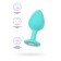 Anal plug Eromantica Cherr, with crystal, silicone, 35x80 mm, mint color