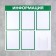 Information stand “Information” 6 pockets (5 flat A4, 1 volumetric A5), green color