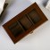 Casket wood 2 compartments for clocks and jewelry "Style" Brown 10.5x7x19.2 cm