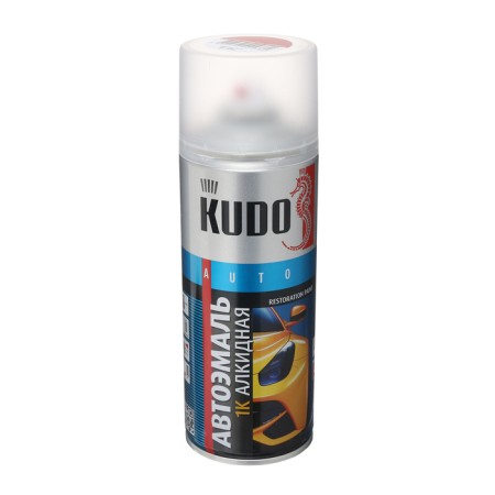 Enamel Kudo car repair "Red 1015", 520 ml, alkyd, aerosol KU-4090