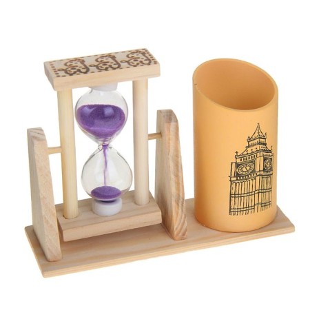Sanding clock "attractions", souvenir, with an organizer for the office, 9.5 x 13 cm