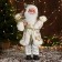 Santa Claus "In the patterned caftan" Music moves his head, 43 cm, white-golden