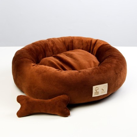 A bed with a bone, 45x35x11 cm, brown-2