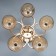 Iris chandelier 5he27 40W gold 47x47x23 cm Bayerlux