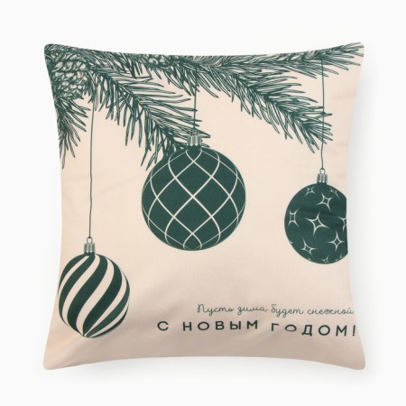 A set of decorative pillowcases Ethel "Put the desire" 40*40 cm - 4 pcs, 100% p/e, velor-3