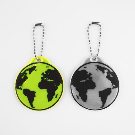 The reflective element "Earth", bilateral, 6 × 5.5 cm, color mix-4
