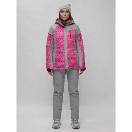Ski jacket female winter, size 52, pink color-12