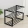 Shoe 3-tier 59 × 31 × 45 cm "six", black color