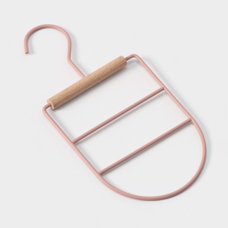Monnector Organizer for belts and scarves multi -level LADOOM Laconique, 11.5 × 23 × 1.1 cm, pink color-3