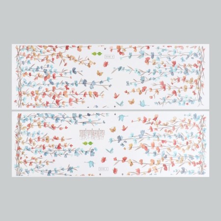 Stick plastic interior color "flower vines" set 2 sheets 30x90 cm-1