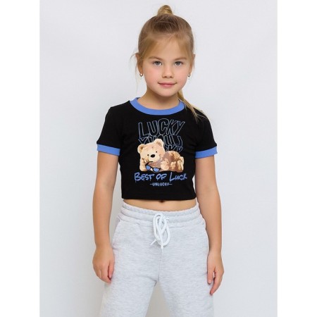 Children's T -shirt, height 152 cm, black color