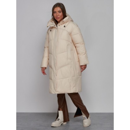 Coat insulated winter female, size 44, color light-beige-1