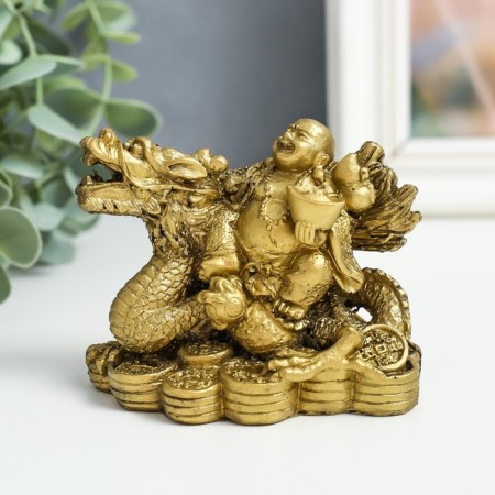 NECSK Polystone for bronze "Hothey on the dragon" 6x9.5x7 cm-1