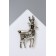 Brooch "Deer", white-brown color in black silver