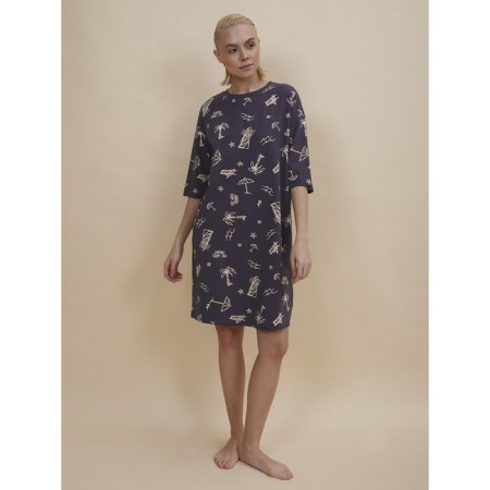 Female dress, size m, dark blue color-6