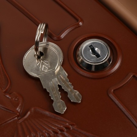 Mailbox, plastic, "elite", with a lock, beige-5