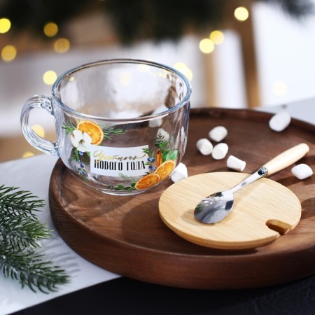 Glass glass "Cozy New Year", 400 ml-3