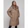 Coat insulated winter female, size 48, brown color