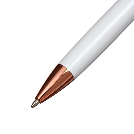 Gift handle, ball "Kronos" in the leatherette case, rotary, white body with gold-3