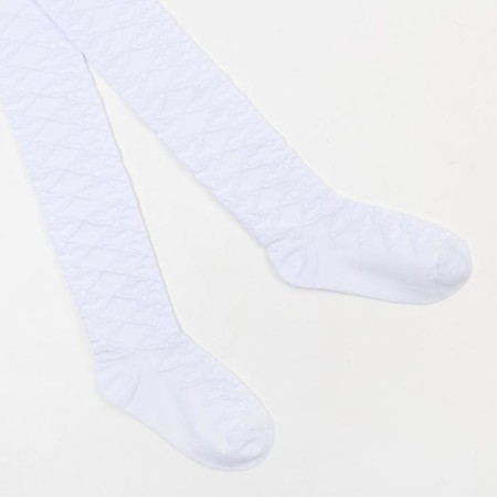 Pantyhose children, white color, height 122-128 cm-1