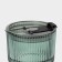 A glass glass with a lid and a pipe "Wine Verde", 350 ml, green color