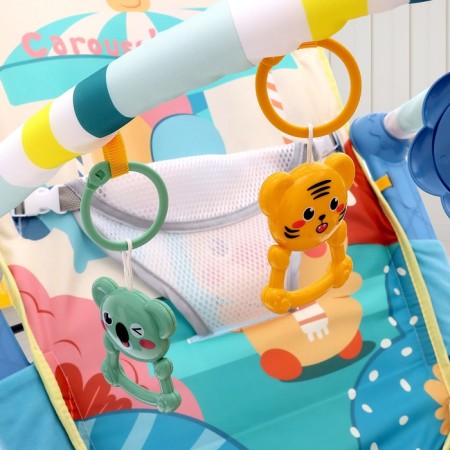 Set 2 in 1 swing and a rug "duckling", light, sound effects, blue color-10