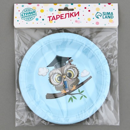 Paper plates "Owl", 6 pcs-3